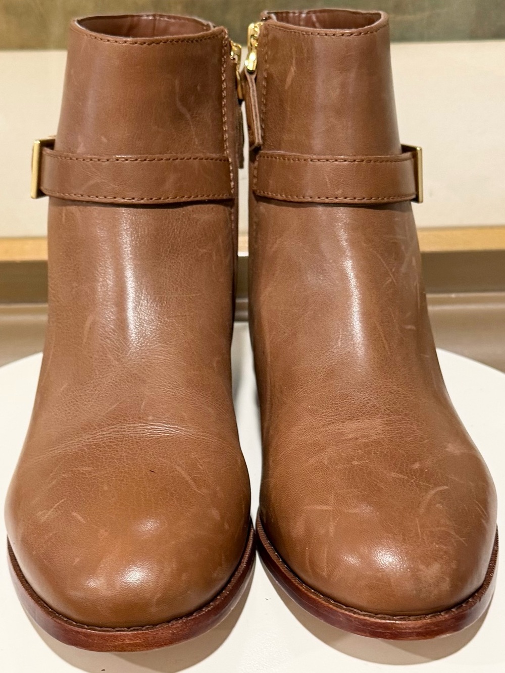 🌸RALPH LAUREN🌸 Brooke II Calfskin Bootie In Brown Size: 6B - Picture 4 of 14
